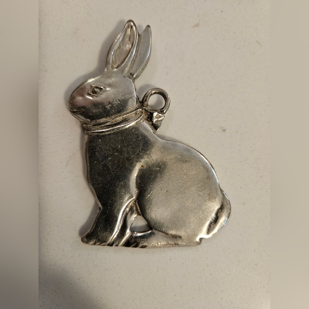 Pewter Rabbit Ornament By Seagull.